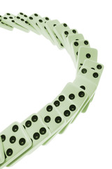 Row of Dominoes in Green Tone
