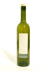 Bottle of extra virgin olive oil in green bottle