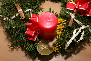 Red christmas candle