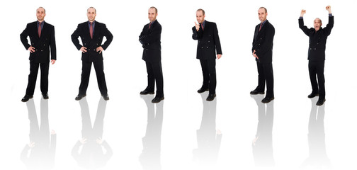 business man on a white background isolated poses