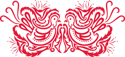 a decorative paper cut of oriental bird