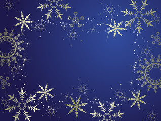 Fototapeta na wymiar Winter blue background, vector illustration