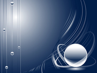 abstract modern vector backdrop with shiny sphere