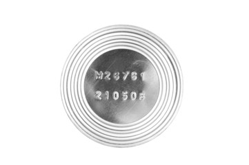 object on white - Tin with canned food