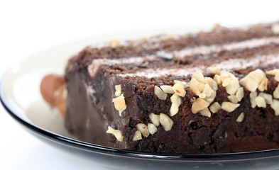 Almond cake with chocolate stuffing