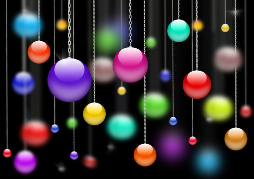 boules de d&eacute;coration suspendues