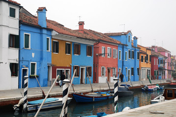 Fototapeta na wymiar Maisons colorées à Burano