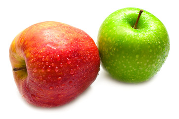 Red and green apples