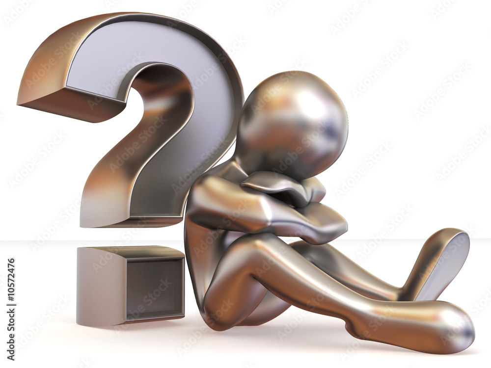 Poster Man with question