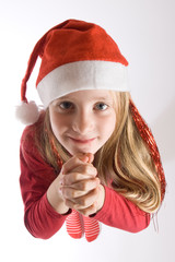 weihnachtsmädchen andächtig