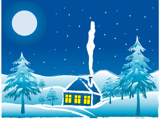 Fototapeta premium Night before Christmas