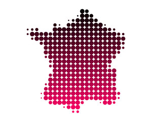 Fototapeta premium Karte von Frankreich