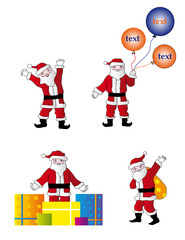 fun santa in different pose