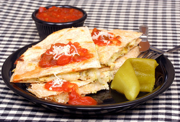 Chicken and Cheese Quesadillas