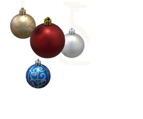 christmas decorations colored baubles