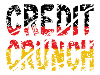 Credit crunch with German flag