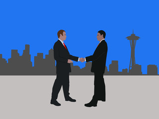 Fototapeta premium Seattle business meeting