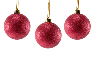 christmas balls on a white background