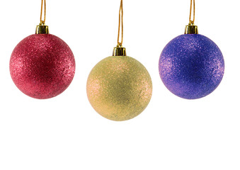 christmas balls on a white background