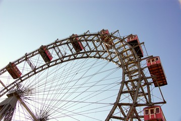 The ferris wheel at the Prater in Vienna, Austria
