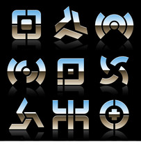 Vector Abstract Symbol Set