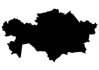 vector map of kazakstan
