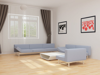 Drawing room with furniture