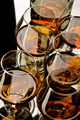 glasses of cognac