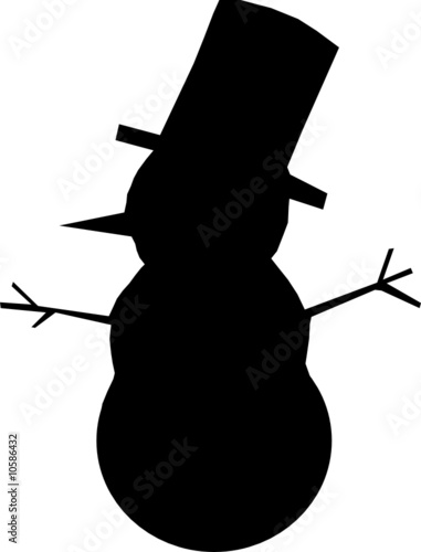 Download "Silhouette of snowman for greetings card" Stock image and royalty-free vector files on Fotolia ...