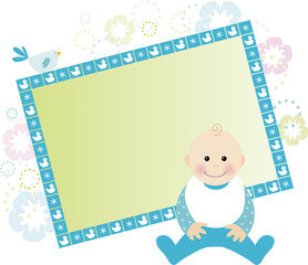 Baby boy card with space for your text