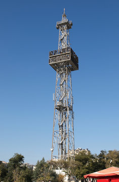 Old oil tower (now - information tower) in Baku. Azerbaijan.