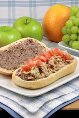 Delicious mediterranean tuna sandwich