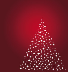 Stars and light christmas tree