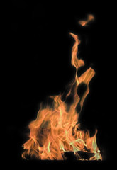 Fototapeta premium Fire on black