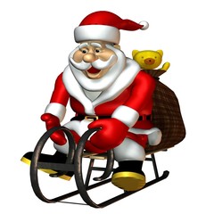 Weihnachtsmann auf Schlitten