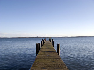 Bootsteg am Schweriner See