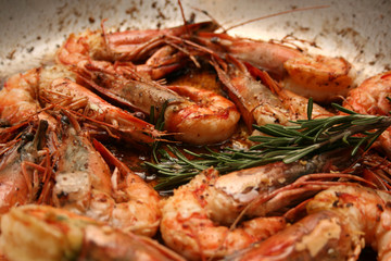 Gambas in Pfanne