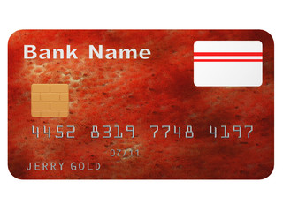 plastic credit card isolated