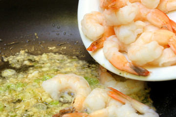 Simmering Shrimp