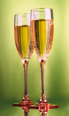 Glasses of champagne