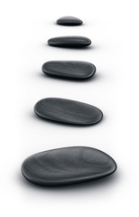 Black stones