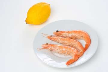 delicious fresh cooked shrimp prepared