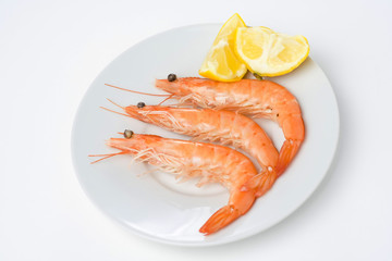delicious fresh cooked shrimp prepared