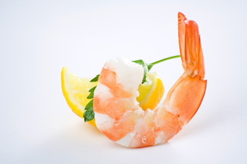 delicious fresh cooked shrimp prepared