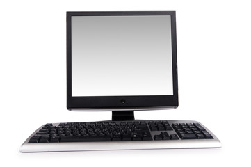 Desktop computer isolated on the white background