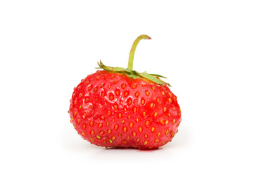 Red strawberry isolated on the white background