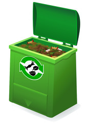 Composteur des déchets verts ouvert
