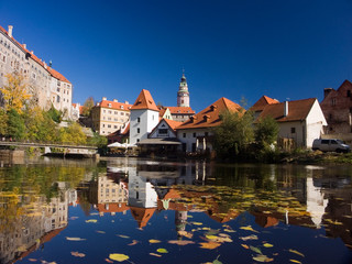 Czech Republic - autumn in Cesky Krumlov . This is an UNESCO