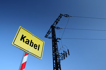 Schild: Kabel