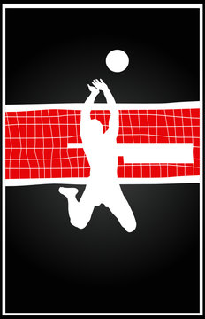 vector volleyball player